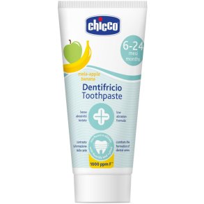 Barntandkrm Xylitol CHICCO Apple & Banana 6-24 mnader 50 ml