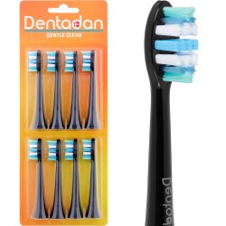 Sorte Brstehoveder til Philips Sonicare Eltandbrster 8 stk. DENTADAN Gentle Clean