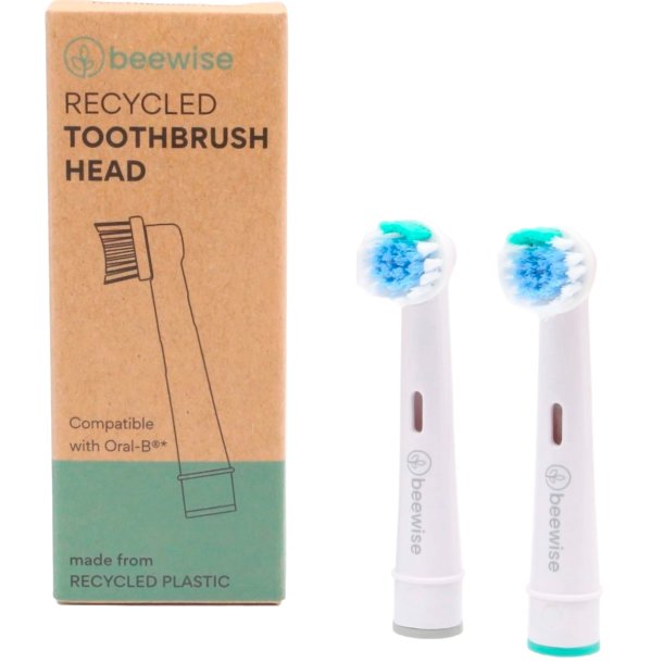 Borsthuvuden av tervunnen plast fr Oral-B BEEWISE 2 st.