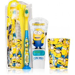 MINIONS Tandvrdsset Mr. White Tandkrm + Tandmugg + Tandkrm + Tandborste