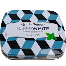 Xylitol sugtabletter SUPERWHITE Intense Mint Black Edition 50 st.