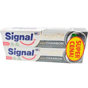 Whitening Tandpasta 2 x 75 ml. SIGNAL Integral 8 Actions Activated Charcoal