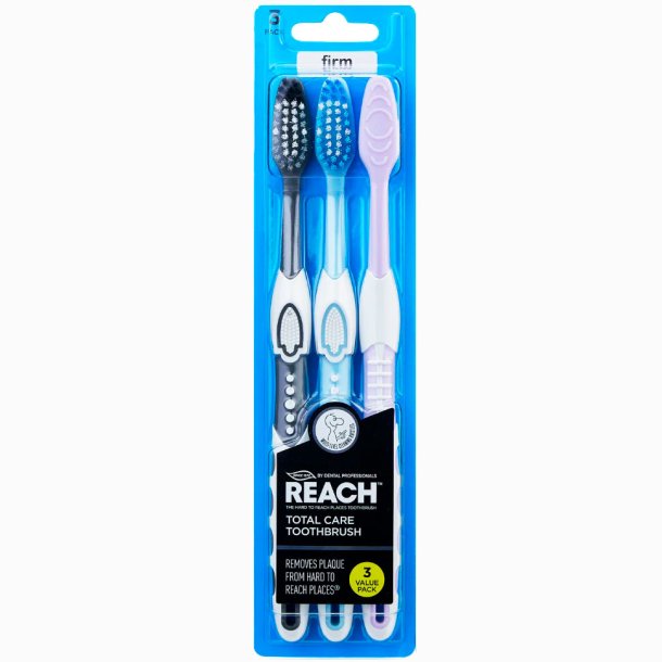 Listerine REACH Hard tandborstar 3 st. Total Care Firm
