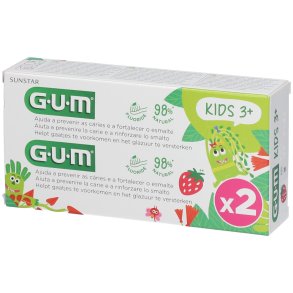 GUM Brnetandpasta 2 x 50 ml. Kids Strawberry 3+