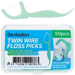 DENTADAN Twin Wire Floss Picks Dobbelttrdet Tandtrdsbjler 50 stk.