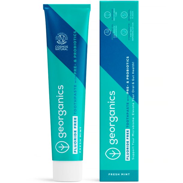 Naturlig Hydroxyapatit Tandpasta GEORGANICS Prebiotic &amp; Probiotic 75 ml