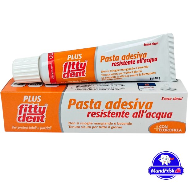 Vandfast Proteselim uden Zink FITTYDENT Plus Adhesive 40g