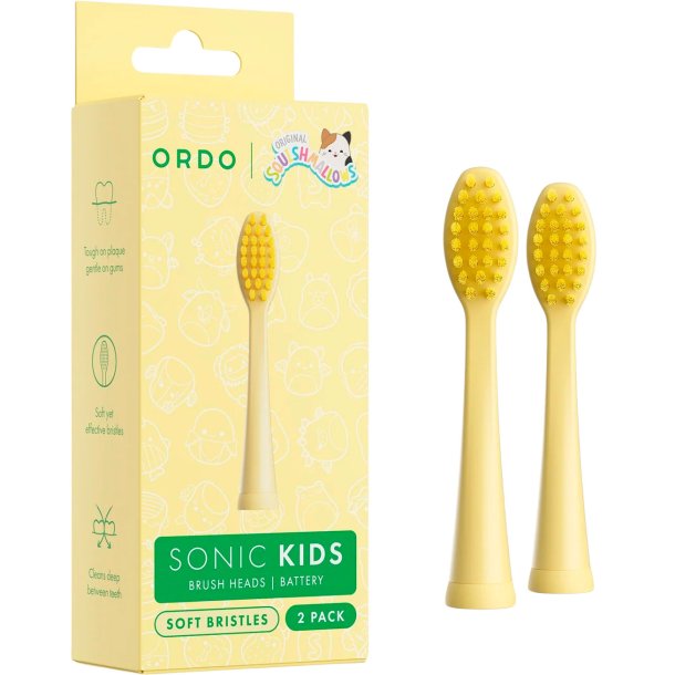 Borstar till Ordo Sonic Batteri El-tandborstar f�r barn 2 st. Squishmallows Wanda