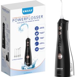 EKULF PowerFlosser Premium Trdls Mundskyller Black Edition