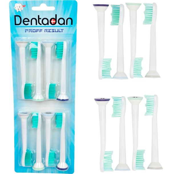 B�rstehoveder til Philips Sonicare 8 stk. DENTADAN Proff Result