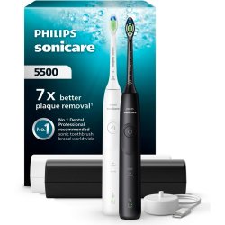 Philips Sonicare 5500 DUO El-tandborstar inkl. Resefodral Black/White
