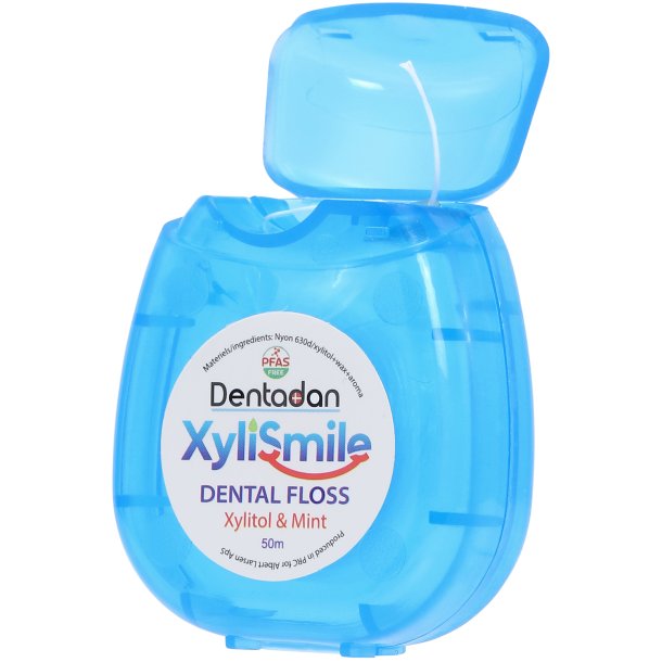 Tandzijde met Xylitol DENTADAN XyliSmile Mint &amp; Wax 50 mtr.