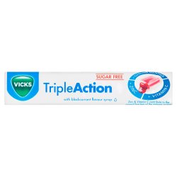 VICKS Triple Action Think Zinc 42g - Med solb�rsmag, menthol, zink &amp; vitamin C