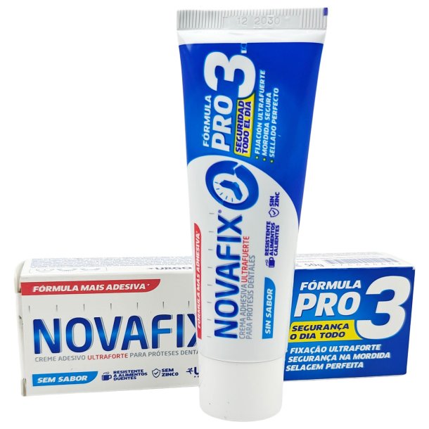 Geschmacksneutraler Prothesenkleber NOVAFIX Pro 3 - 50g