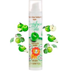 Ekologisk barntandkr�m AZETA BIO Apple � Xylitol tandkr�m f�r bebisar (0�36 m�nader) 50 ml