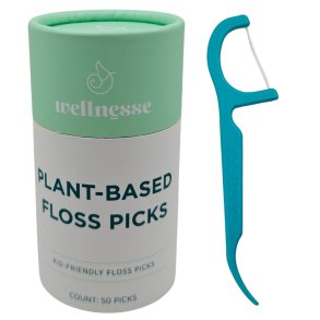 Zahnseidenb�gel WELLNESSE Plant-Based Floss Picks � 50 Stk.