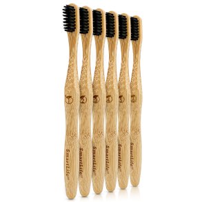 SmartLife Pro Bamboo 6 stk. � Bambus Tandb�rster med Aktivt Kul