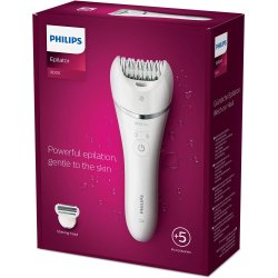 Philips Epilator Series 8000 Wet &amp; Dry med Barberhoved og 5 Tilbeh�rsdele