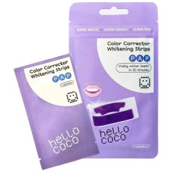 Zahnaufhellungsstreifen HELLO COCO Color Corrector Whitening Strips PAP  7 Behandlungen