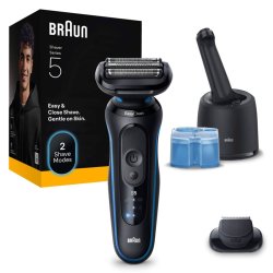 Braun Series 5 52-N7200cc Elektrisk Barbermaskin Black/Blue med SmartCare Center