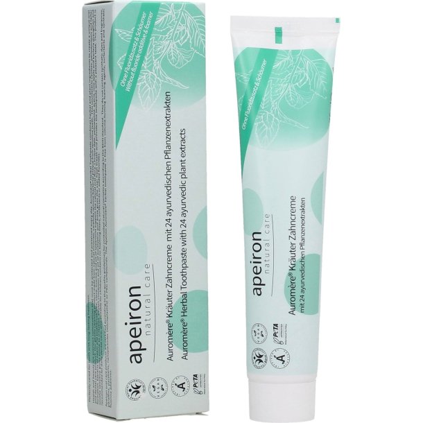 Apeiron Aurom�re Herbal Toothpaste � Fluorfri ayurvedisk urtetannkrem med 24 planteekstrakter (75 ml)