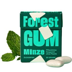 Forest Gum Minze � Plastfritt tuggummi med xylitol, naturlig mintsmak och v�xtbaserad tuggummibas � 20 g
