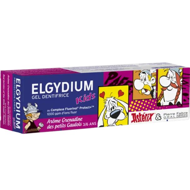 ELGYDIUM Kids Asterix Kinderzahnpasta Red Berries 3-6 Jahre � 50 ml