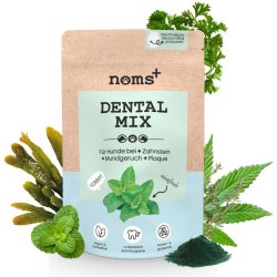 Noms+ Dental Mix – Zahnpflegepulver f�r Hunde gegen Plaque, Zahnstein und Mundgeruch (150g)