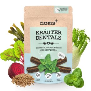 Noms+ Kr�uter Dentals – vegane Zahnpflegesticks f�r Hunde 150g)