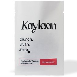 Hydroxyapatite Zahnputztabletten KAYLAAN Strawberry &amp; Xylitol (Beutel 90 St.)