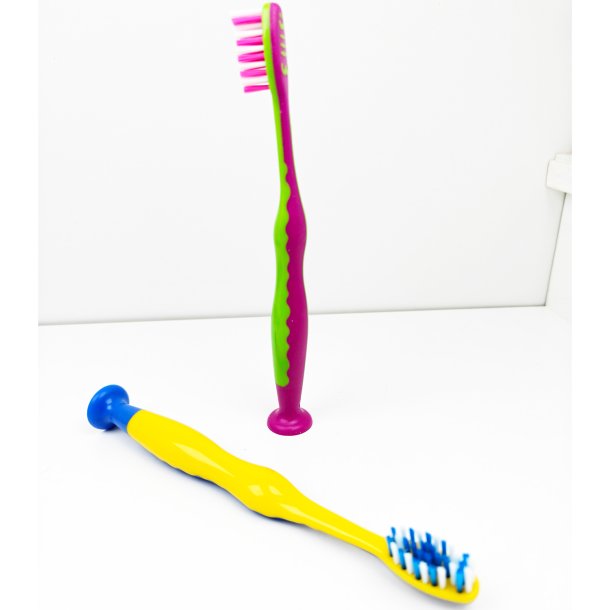 JuniorSmile Brosse � dents pour enfants avec ventouse – brosse � dents souple