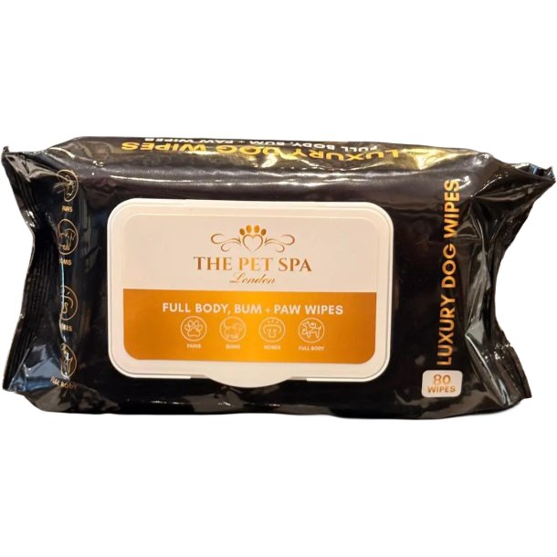 The Pet Spa London Luxury Dog Wipes Baby Powder – Reng�ringsservetter f�r hund (80 st)
