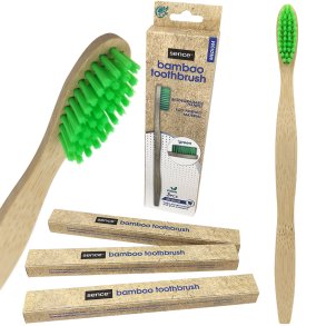 3 bitar. Bambu tandborstar SENCE Medium
