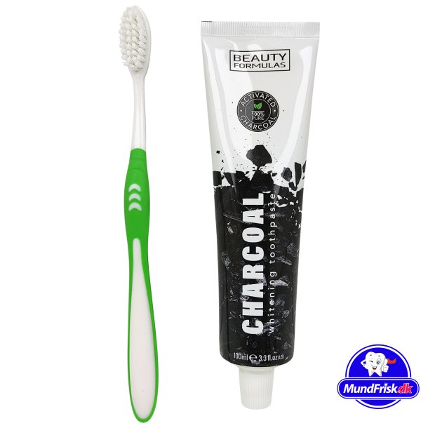 Whitening Zahnpasta + Zahnb&uuml;rste Beauty Formulas CHARCOAL