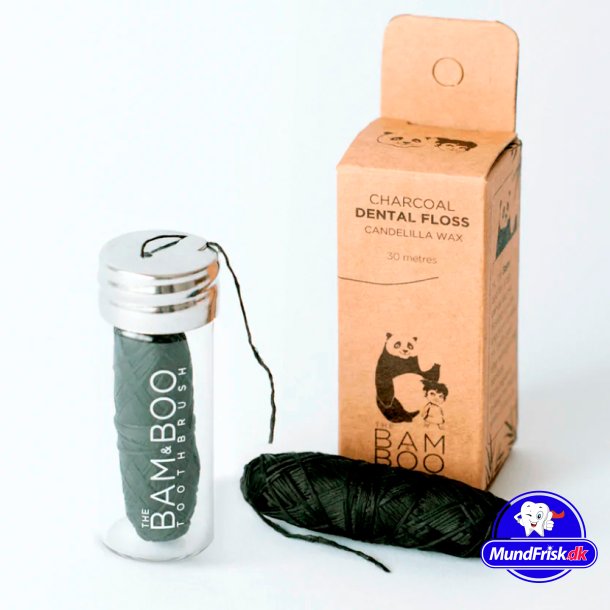 Tandtrd uden PFAS Bam&Boo Charcoal Dental Floss