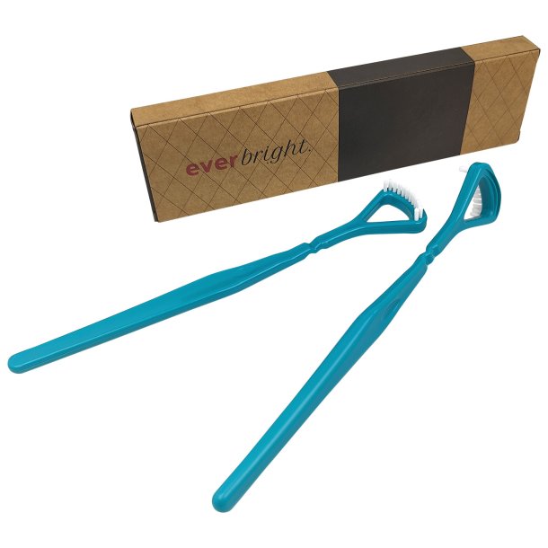 2 stk. Tungerensere EVERBRIGHT Turquoise Tungebrste