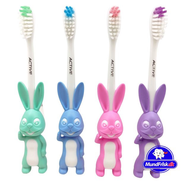 2 stk. Brnetandbrster Active Oral Care Kanin 3-6 r