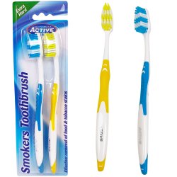 Hrde Tandbrster 2 stk. ACTIVE Oral Care Smokers