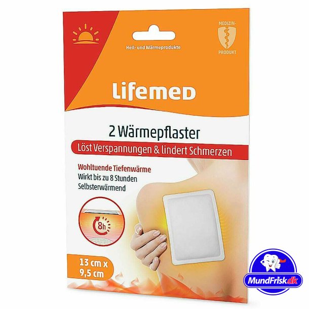 Lifemed Varmeplaster 2-pak 13 x 9,5 cm.