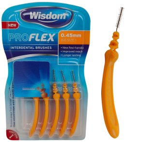 Mellemrumsbrster Wisdom Proflex 0.45 mm. ISO 1 ORANGE