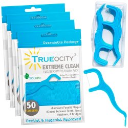 200 stk. Tandtrds-bjler Trueocity Extreme Clean Flossers