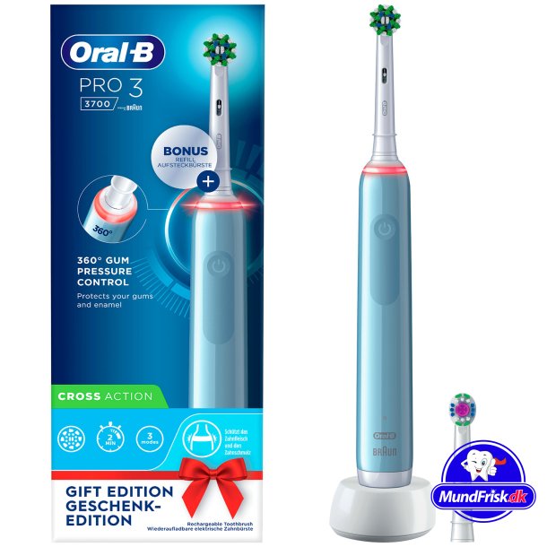 Oral-B El-tandbrste Pro 3 3700 Ekstra Brstehoved
