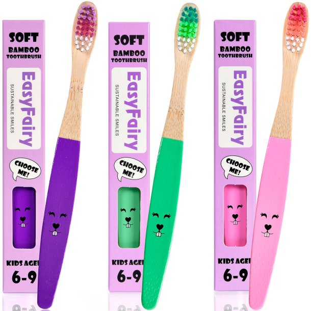 Bambus Brnetandbrste EasyFairy Kids 6-9 r