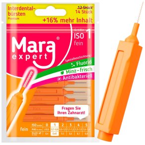 Spaltebrster 14 stk. Mara Expert Premium 0,45 mm ISO 1 ORANSJE