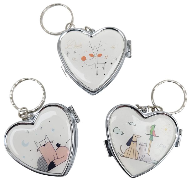 Pilleboks Hjerteformet Metal Pilleboks Dyremotiver