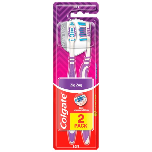 Colgate Tandborstar 2 st. Zig-Zag MJUK