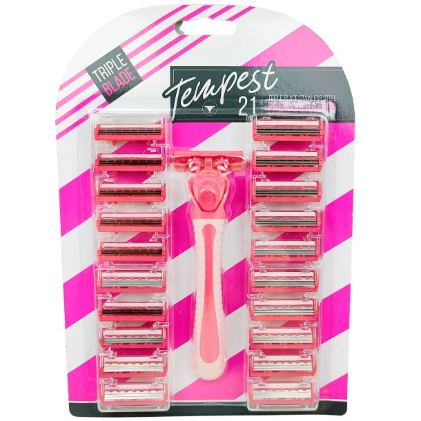 Barberskraber + 20 Barberblade Tempest Ladies Three Blade Razor