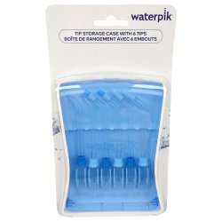 6 stk. Waterpik Mundskyller Dyser + Opbevaringsboks