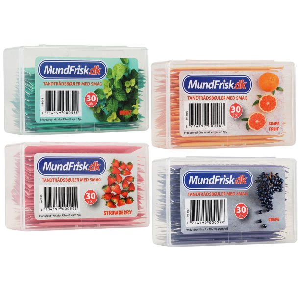 Floss med smaksatt tanntrd Pakket 30 stk.