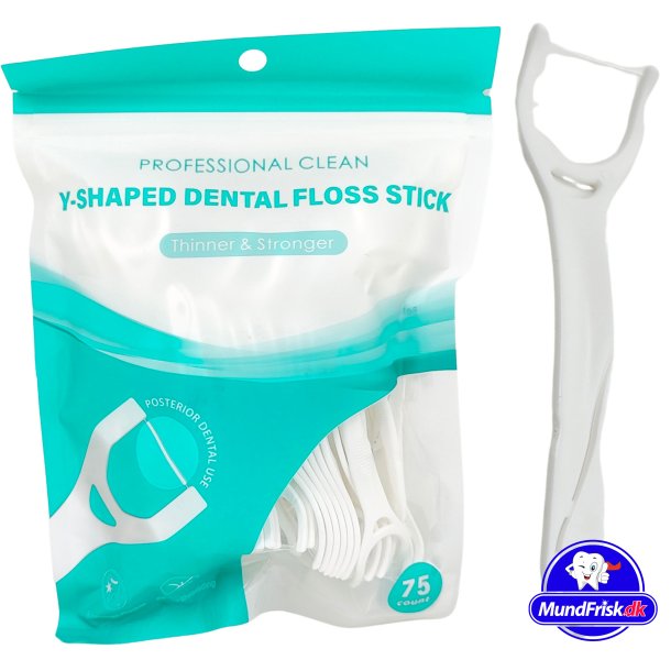 Y-muotoiset hammaslangan pidikkeet Professional Clean 75 kpl.